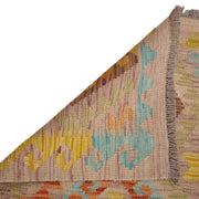 Colorful Flat-Weave Wool Kilim Runner 2' 0"x 6' 5" - No. AL68846