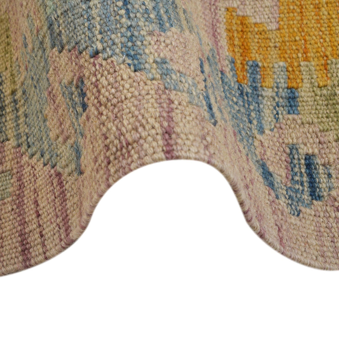 Colorful Flat-Weave Wool Kilim Runner 2' 0"x 6' 5" - No. AL68846