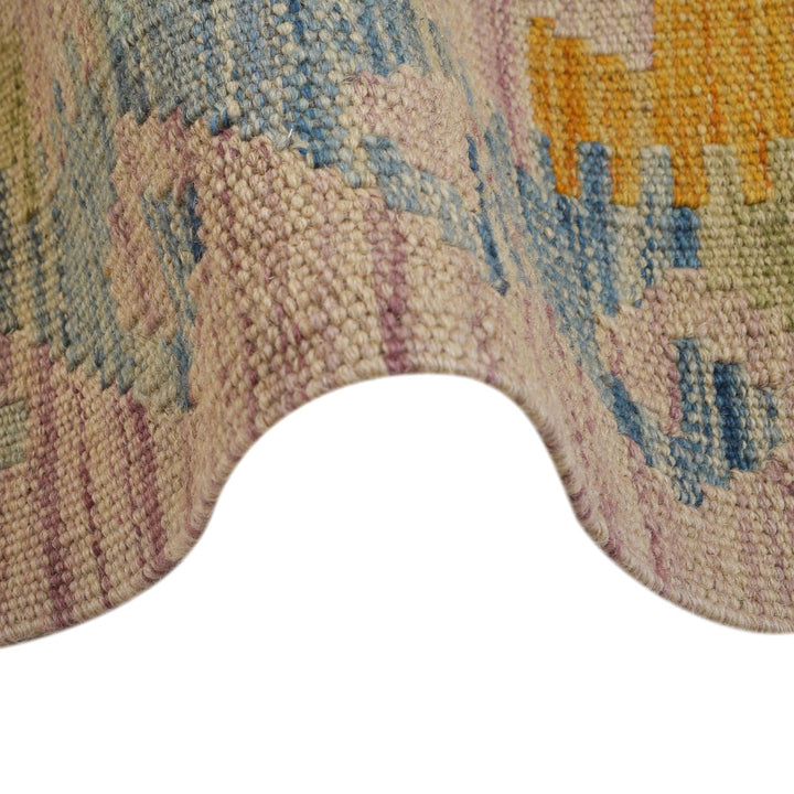 Colorful Flat-Weave Wool Kilim Runner 2' 0"x 6' 5" - No. AL68846