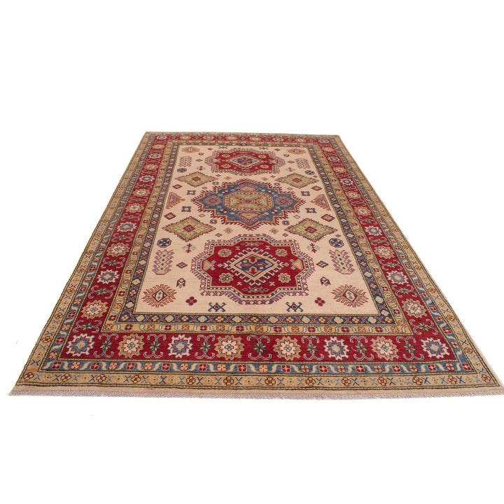 Handmade Kazak Area Rug 6' 5" x 10' 4" - No. AL18289