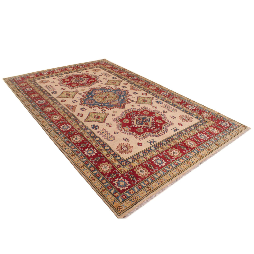 Handmade Kazak Area Rug 6' 5" x 10' 4" - No. AL18289