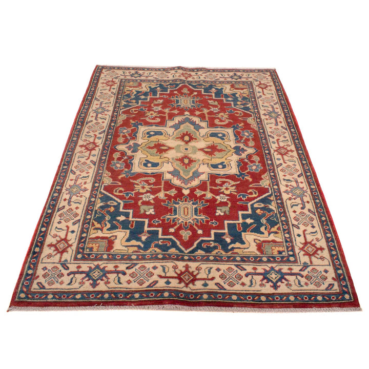 Hand knotted Kazak Carpet 4' 1" x 5' 9" - No. AL46985