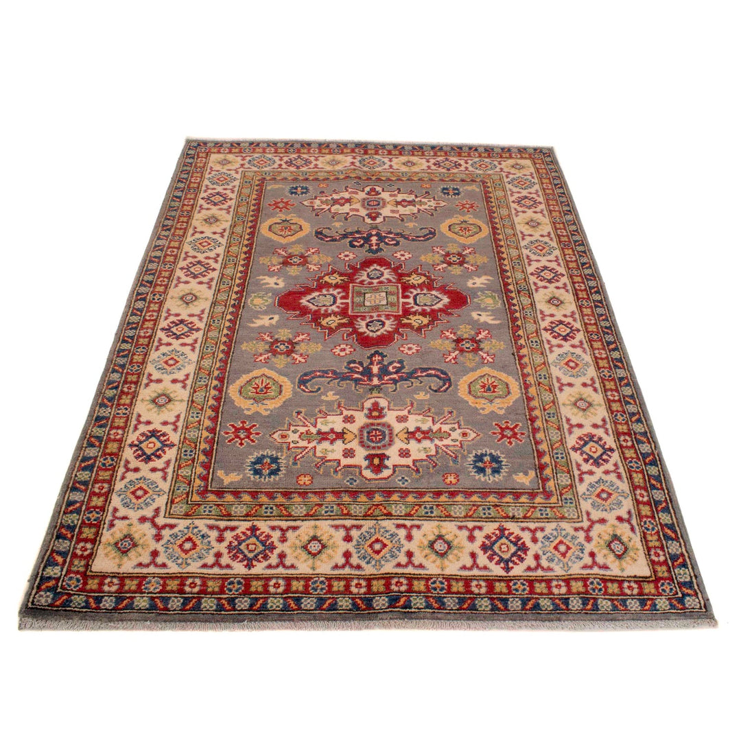 Hand Knotted Kazak Oriental Rug 4' 3" x 5' 9" - No. AL53673
