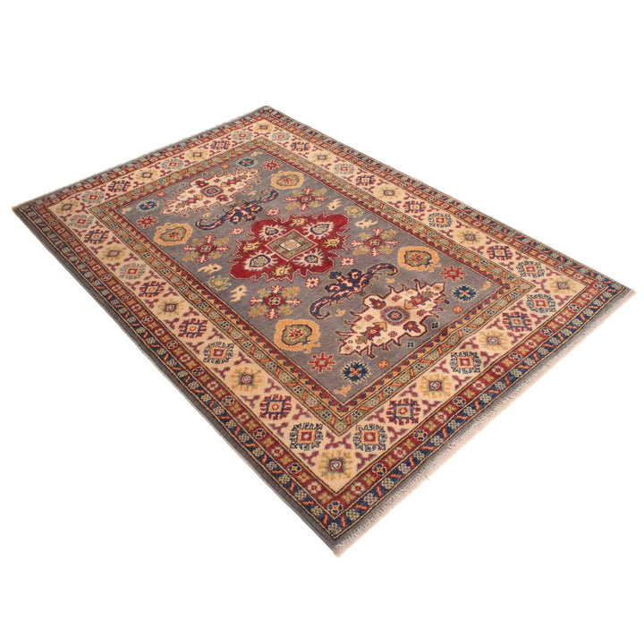 Hand Knotted Kazak Oriental Rug 4' 3" x 5' 9" - No. AL53673