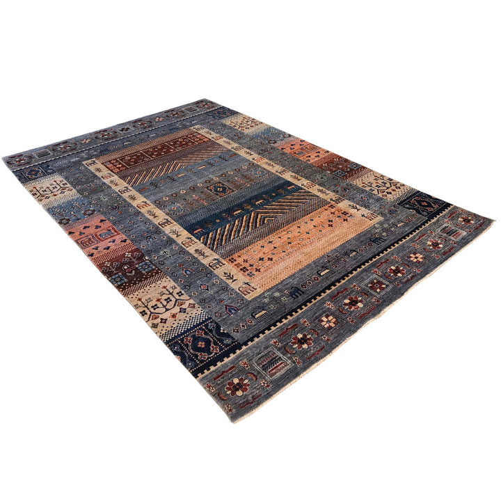 Handmade Shikargah Area Rug 6' 7" x 9' 8" - No. AL66437