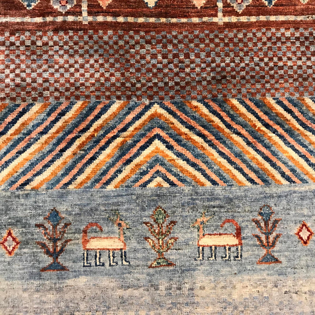 Handmade Shikargah Area Rug 6' 7" x 9' 8" - No. AL66437