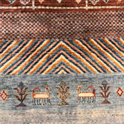 Handmade Shikargah Area Rug 6' 7" x 9' 8" - No. AL66437