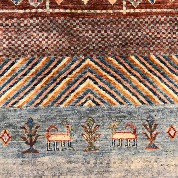 Handmade Shikargah Area Rug 6' 7" x 9' 8" - No. AL66437