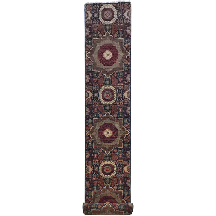 Purple Color Mamluk Carpet Runner 2' 8" x 17' 3" - No. AL47189