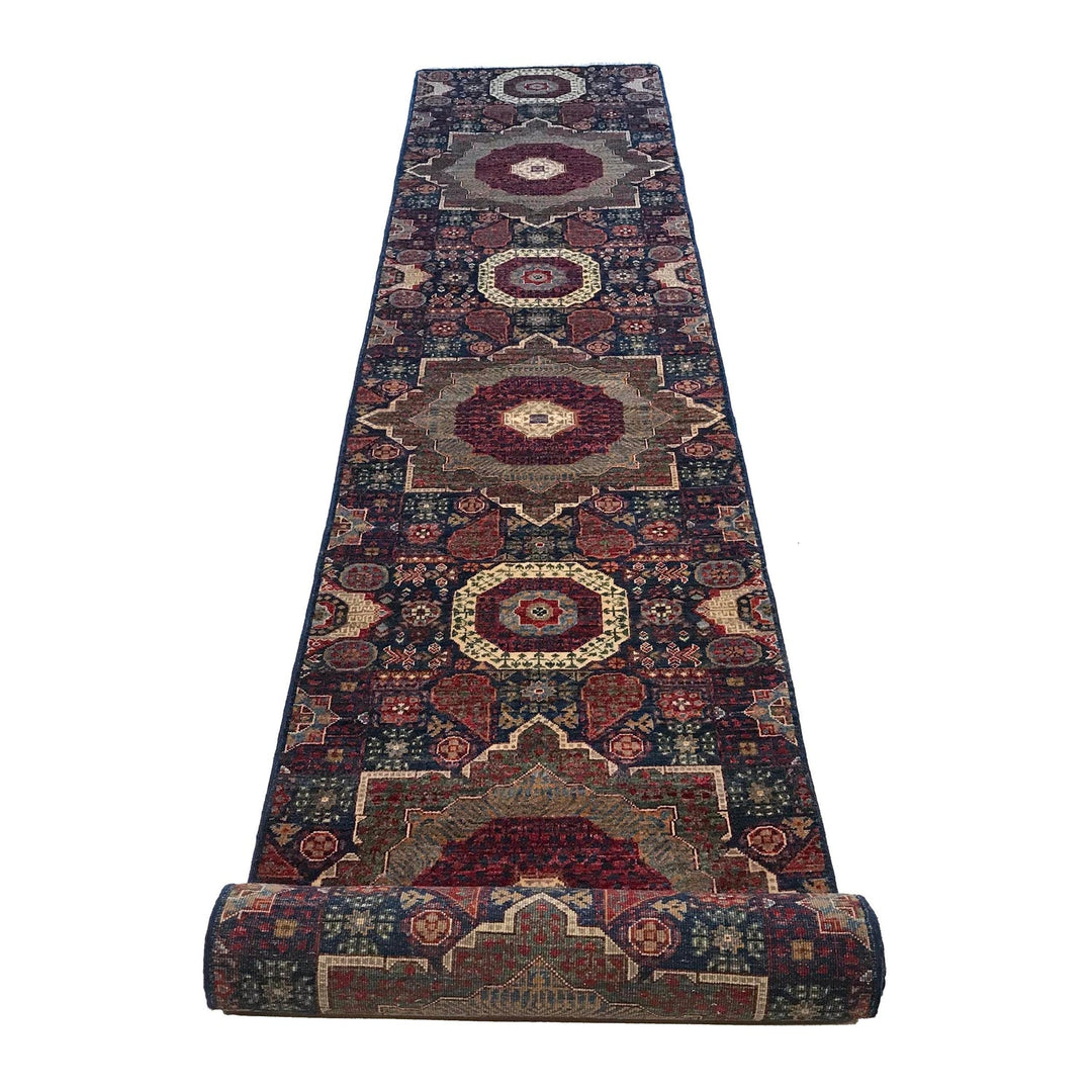 Purple Color Mamluk Carpet Runner 2' 8" x 17' 3" - No. AL47189