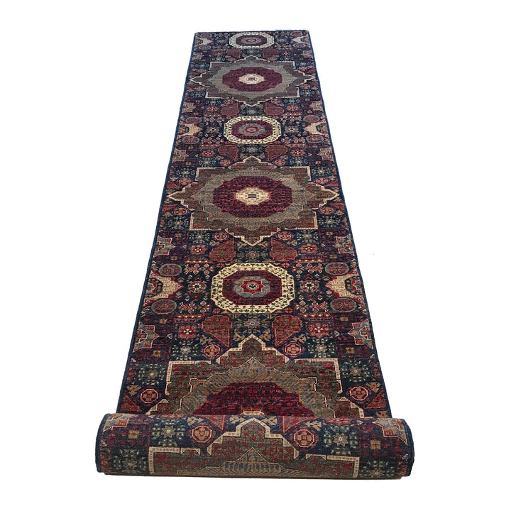 Purple Color Mamluk Carpet Runner 2' 8" x 17' 3" - No. AL47189