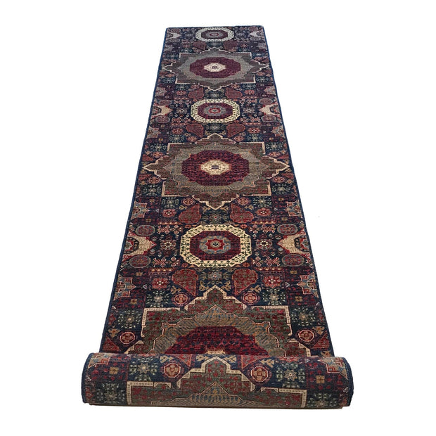 Purple Color Mamluk Carpet Runner 2' 8" x 17' 3" - No. AL47189