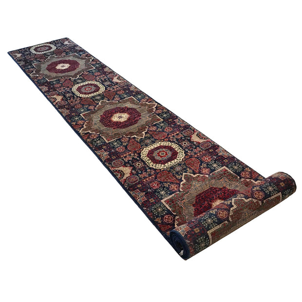 Purple Color Mamluk Carpet Runner 2' 8" x 17' 3" - No. AL47189