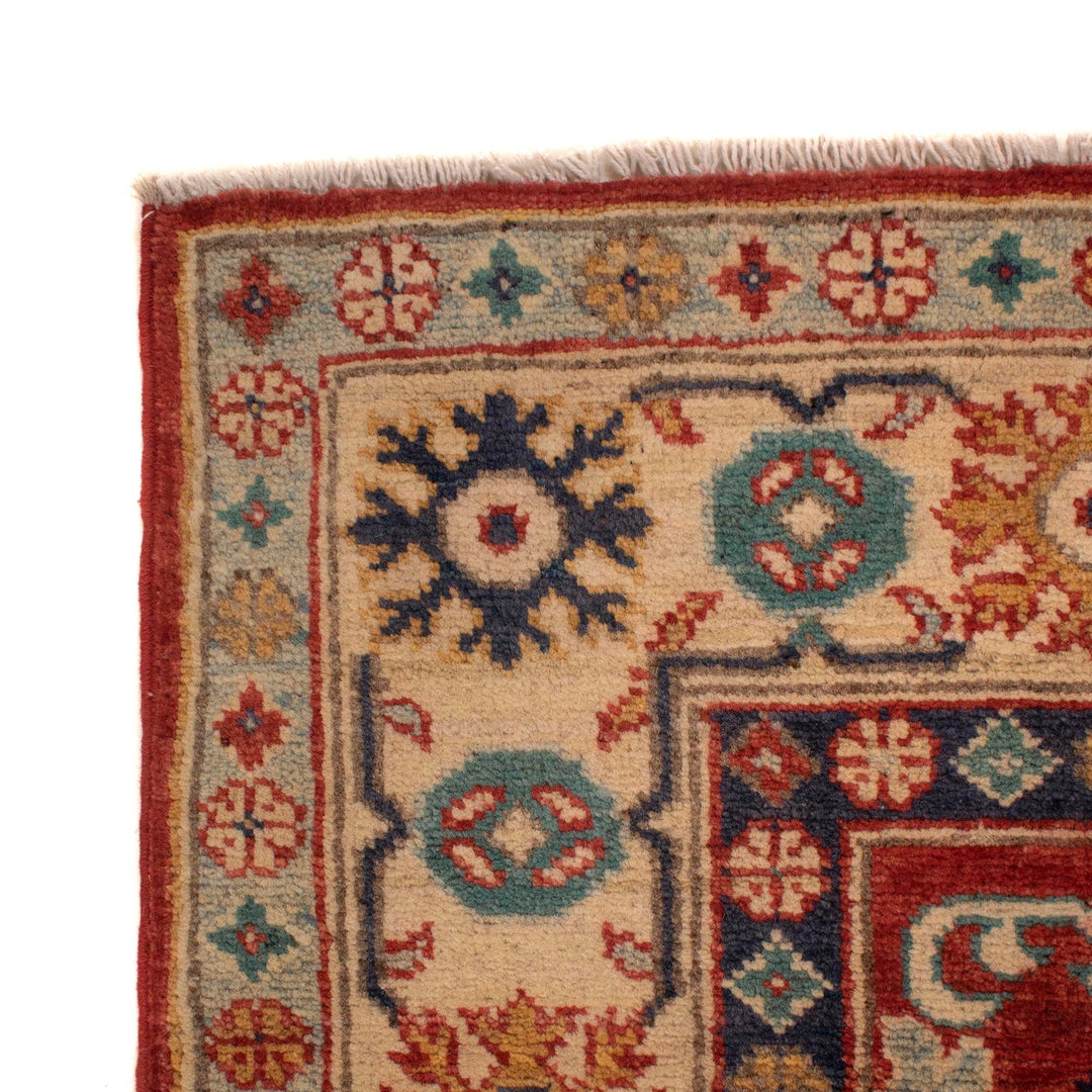 Hand knotted Kazak Carpet 4' 1" x 6' 0" - No. AL80186