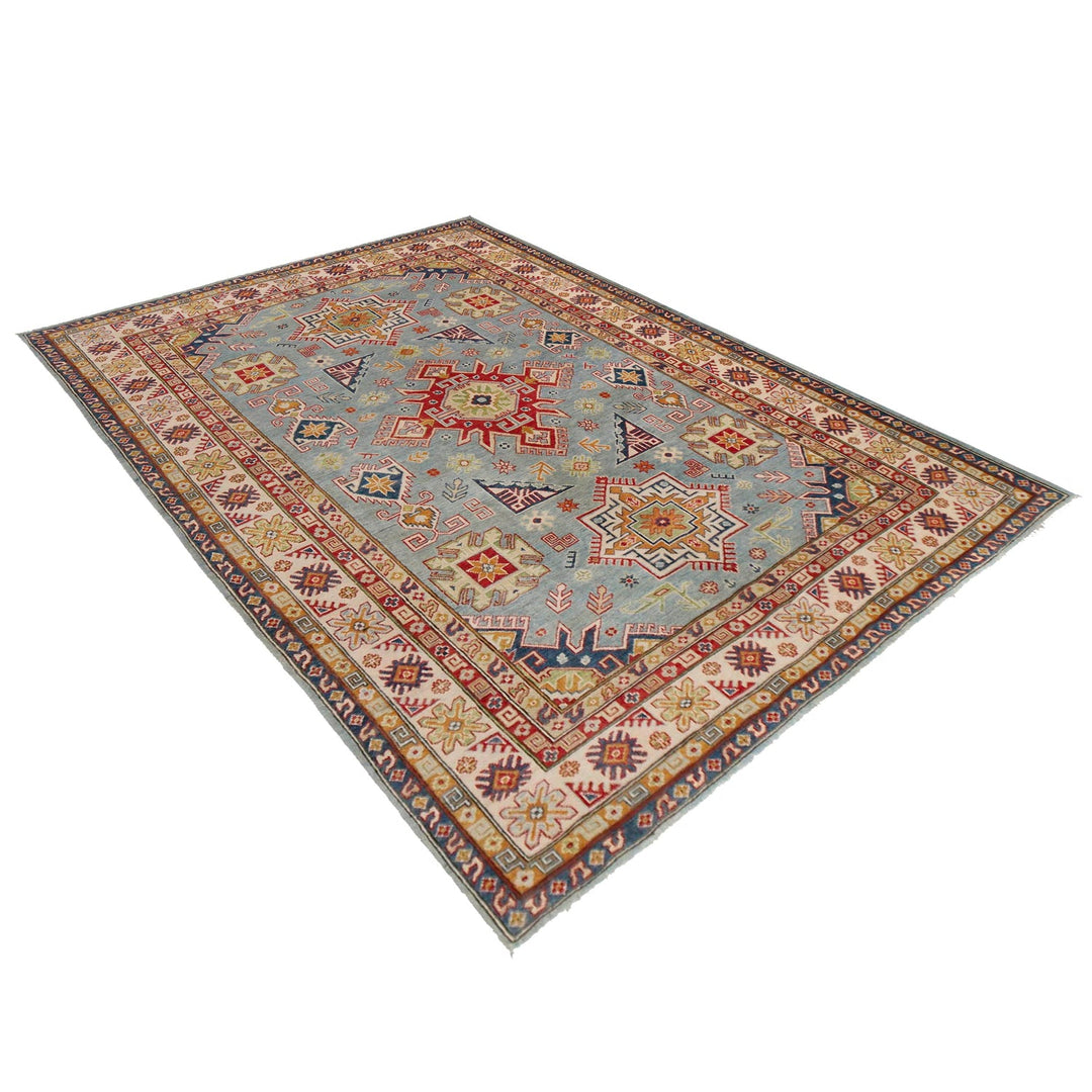Handmade Kazak Area Rug 6' 8" x 9' 5" - No. AL28889