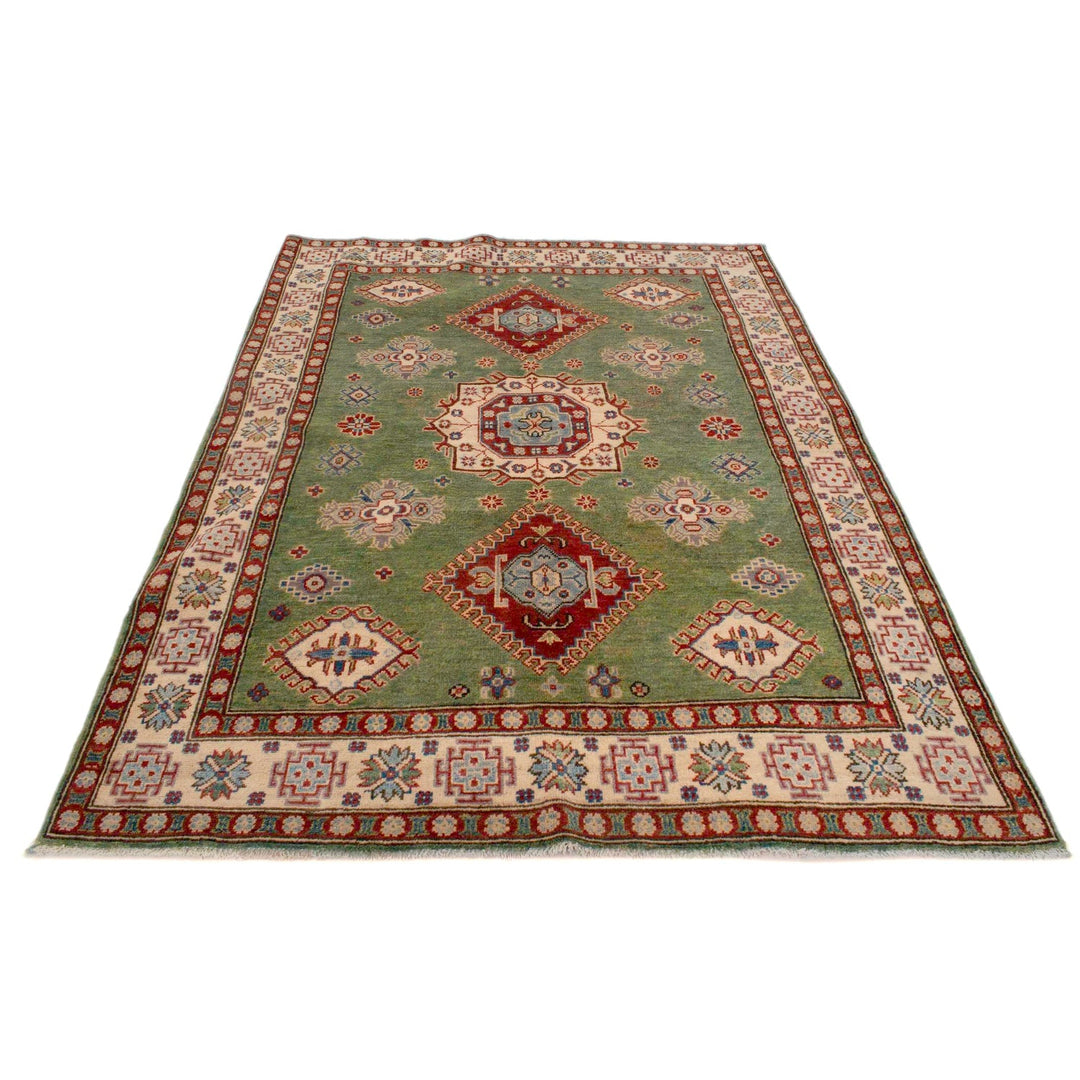 Green Color Kazak Rug 4' 11" x 6' 7" - No. AL72192