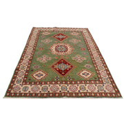 Green Color Kazak Rug 4' 11" x 6' 7" - No. AL72192