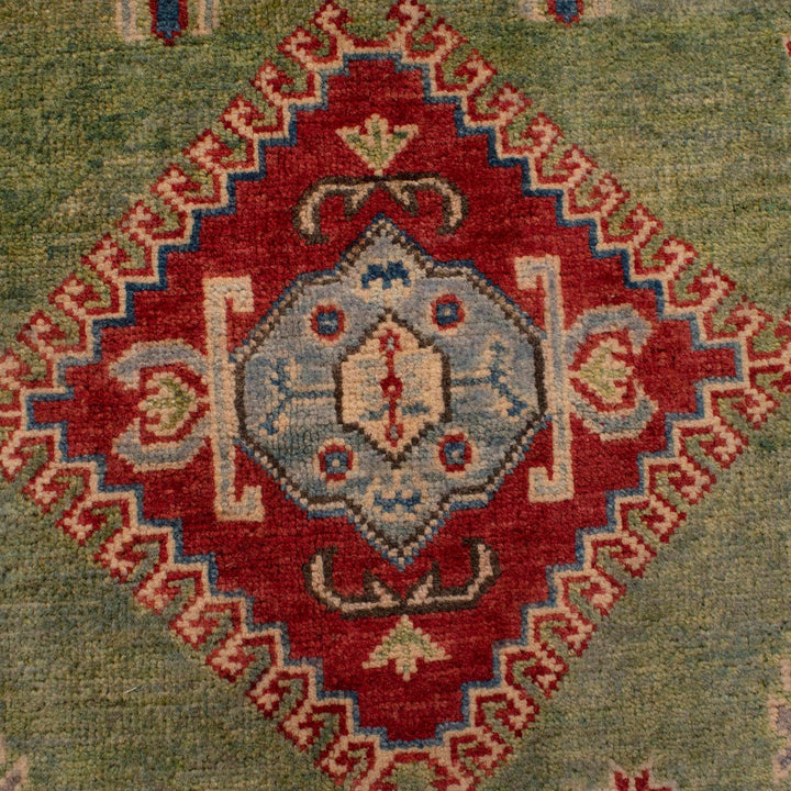 Green Color Kazak Rug 4' 11" x 6' 7" - No. AL72192