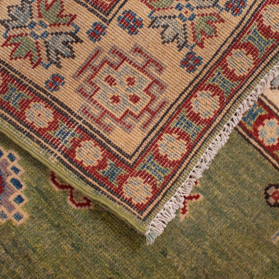 Green Color Kazak Rug 4' 11" x 6' 7" - No. AL72192