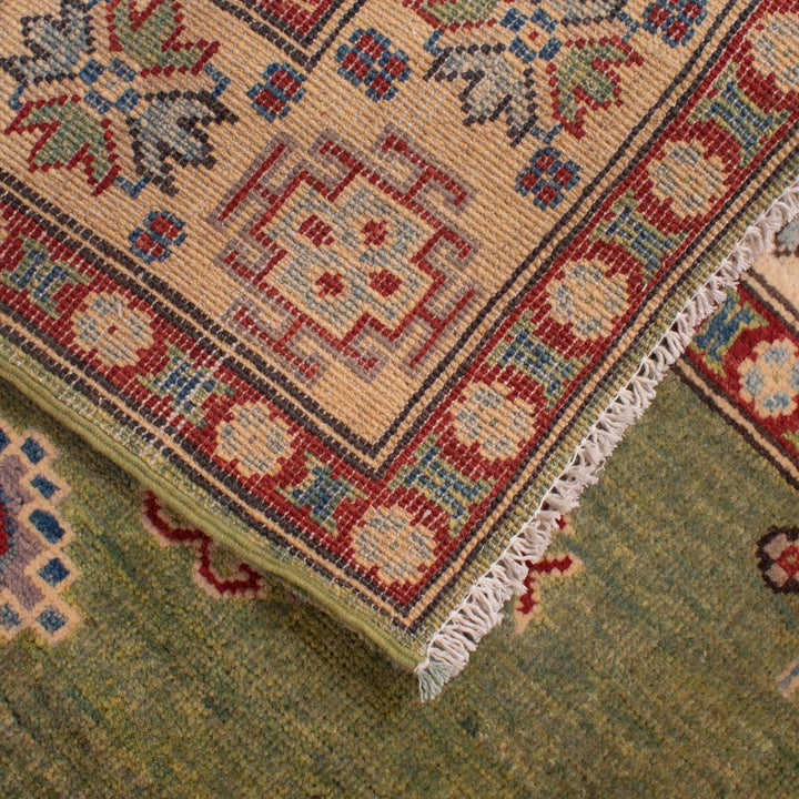 Green Color Kazak Rug 4' 11" x 6' 7" - No. AL72192