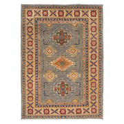 Hand Knotted Kazak Oriental Rug 4' 2" x 5' 11" - No. AL14492