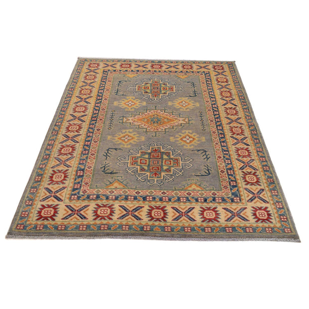 Hand Knotted Kazak Oriental Rug 4' 2" x 5' 11" - No. AL14492