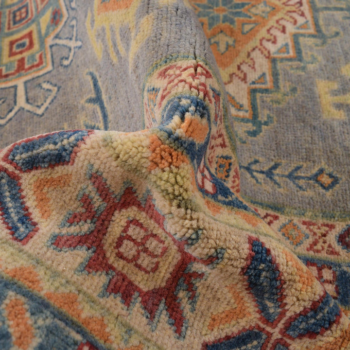 Hand Knotted Kazak Oriental Rug 4' 2" x 5' 11" - No. AL14492