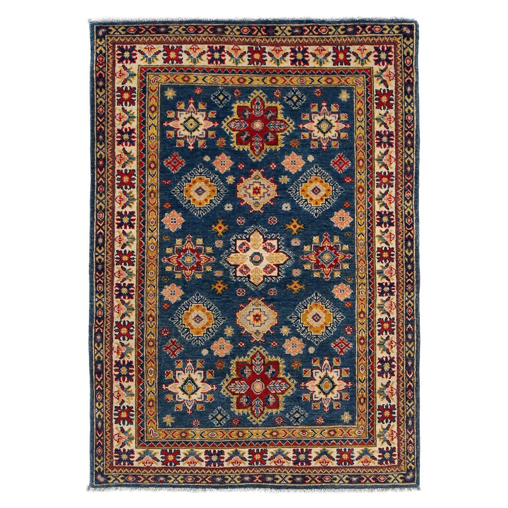 Navy Blue Color Kazak Rug 4' 0" x 5' 9" - No. AL20527