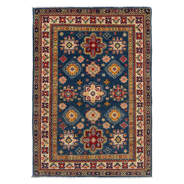 Navy Blue Color Kazak Rug 4' 0" x 5' 9" - No. AL20527