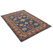 Navy Blue Color Kazak Rug 4' 0" x 5' 9" - No. AL20527