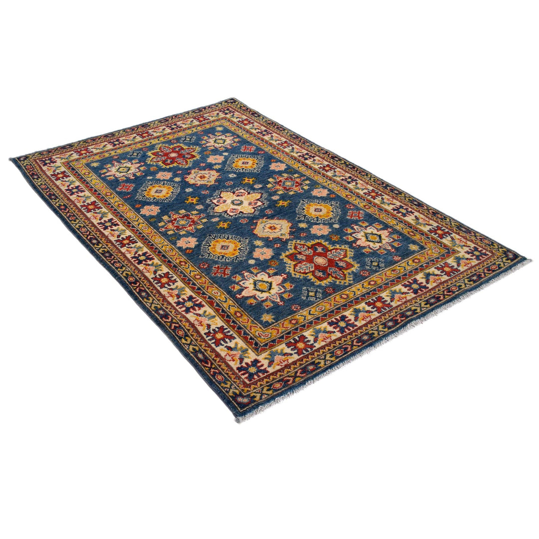Navy Blue Color Kazak Rug 4' 0" x 5' 9" - No. AL20527