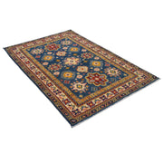 Navy Blue Color Kazak Rug 4' 0" x 5' 9" - No. AL20527