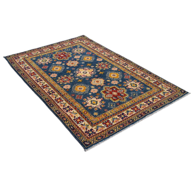 Navy Blue Color Kazak Rug 4' 0" x 5' 9" - No. AL20527