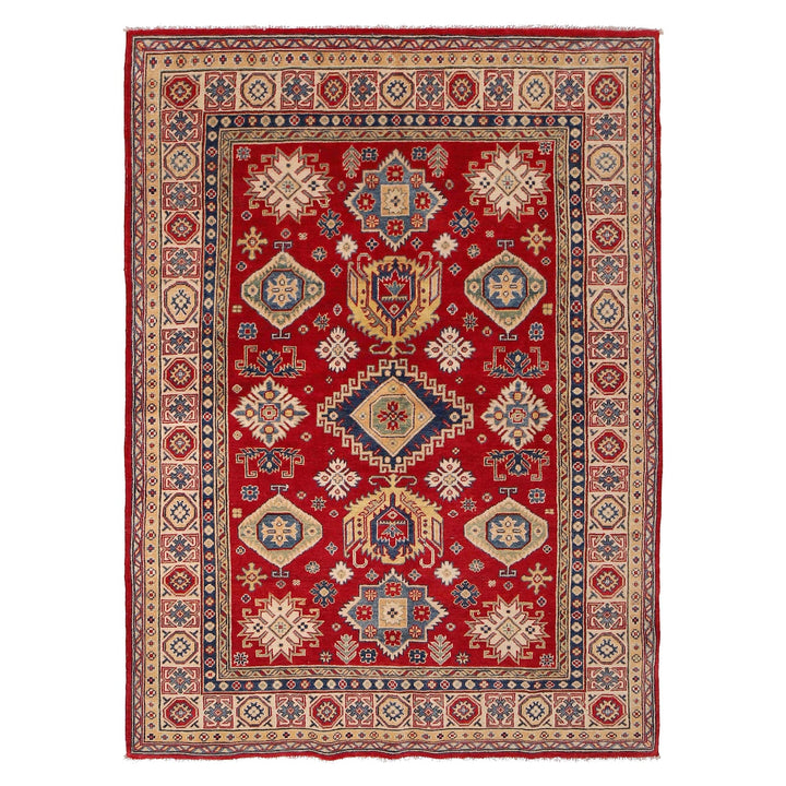 Hand knotted Kazak Carpet 5' 7" x 7' 7" - No. AL81424