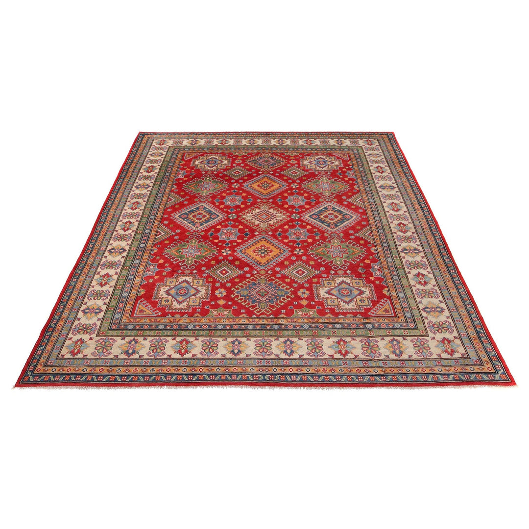 Handmade Kazak Area Rug 8' 1" x 9' 11" - No. AL28614