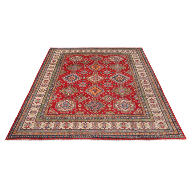 Handmade Kazak Area Rug 8' 1" x 9' 11" - No. AL28614