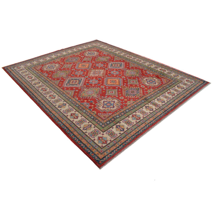 Handmade Kazak Area Rug 8' 1" x 9' 11" - No. AL28614