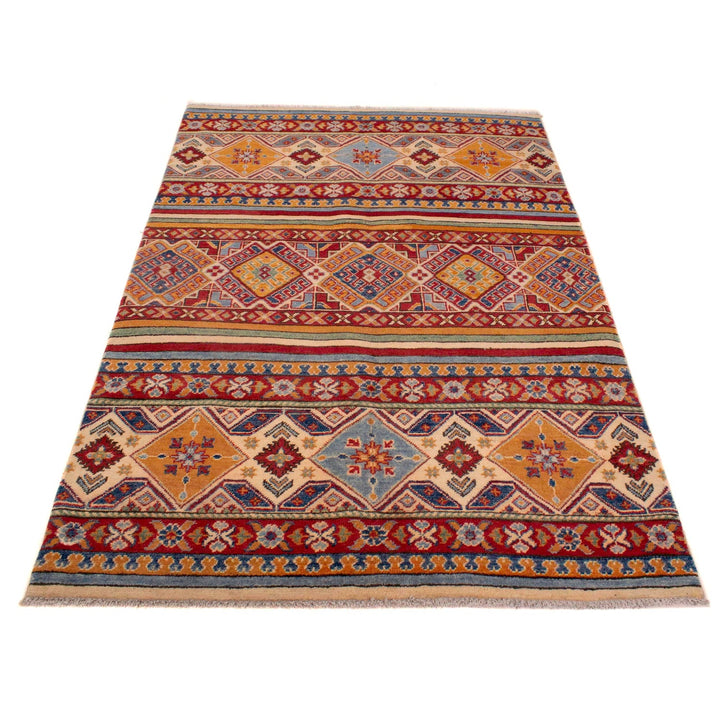 Hand Knotted Khurjeen Oriental Rug 4' 0" x 5' 11" - No. AL20760