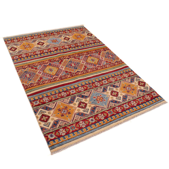 Hand Knotted Khurjeen Oriental Rug 4' 0" x 5' 11" - No. AL20760