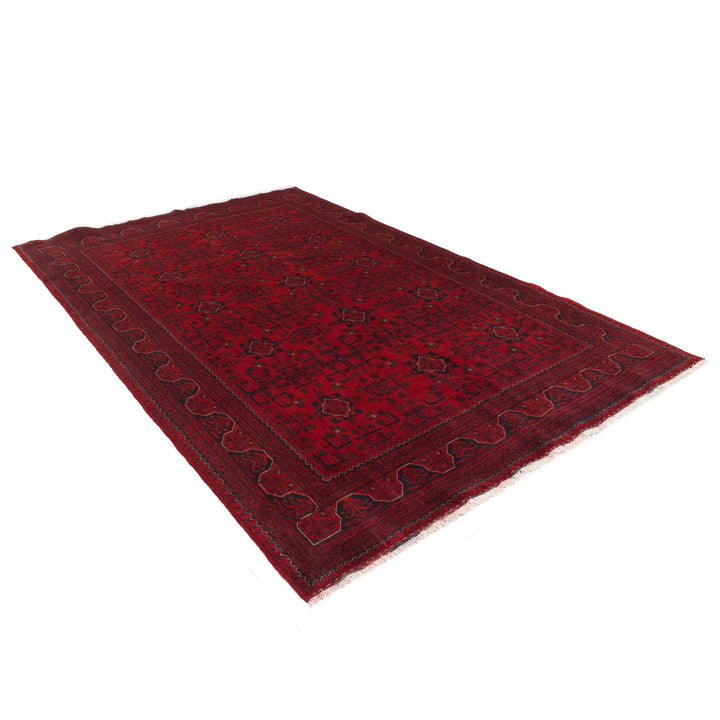 Red Afghan Khal Mohammadi Rug 6'4" x 9'9" Hand-Knotted view