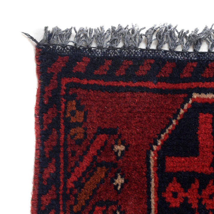 Red Color Afghan Area Runner Rug 2' 8" x 6' 0" - No. AL93429