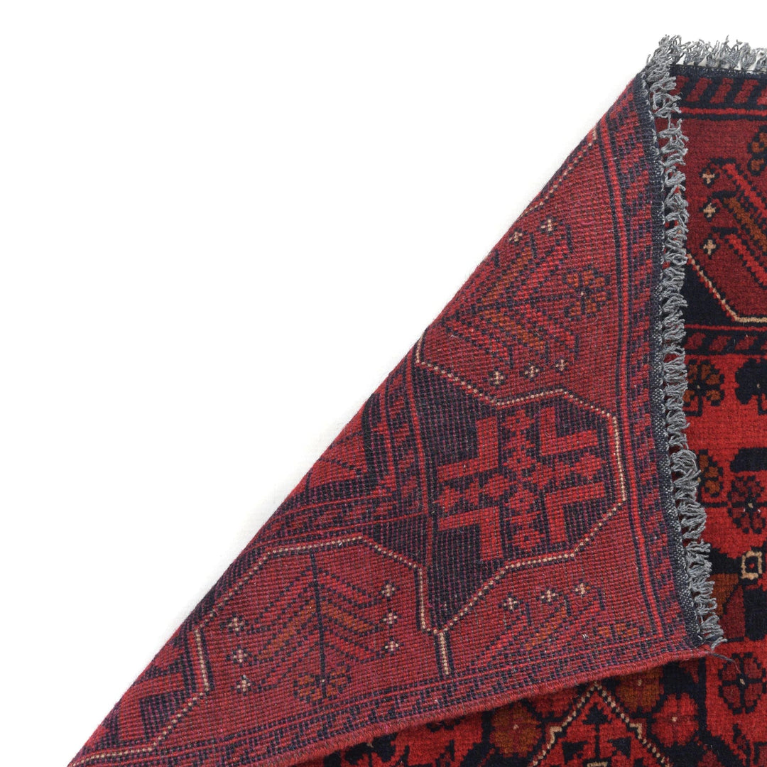 Red Color Afghan Area Runner Rug 2' 8" x 6' 0" - No. AL93429