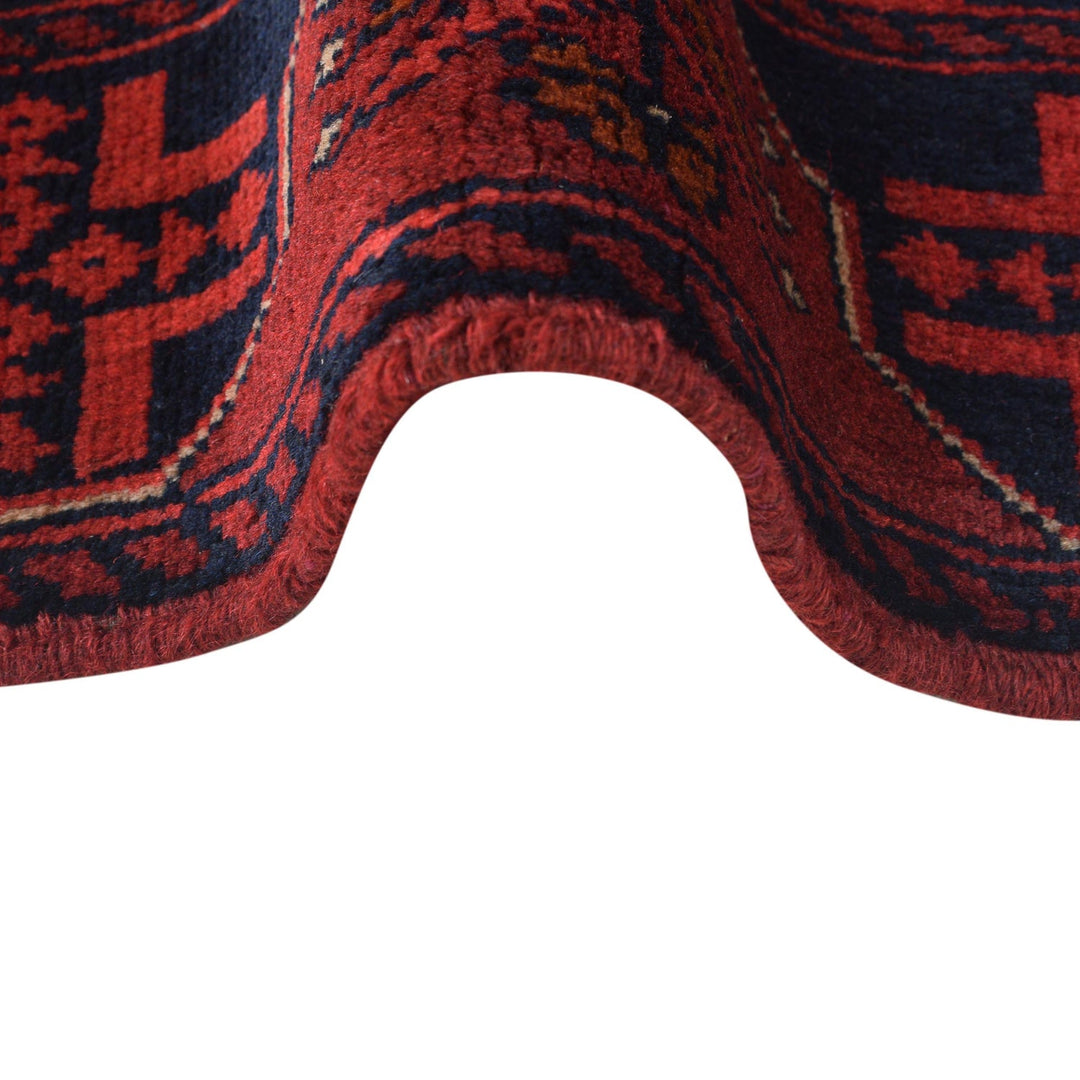 Red Color Afghan Area Runner Rug 2' 8" x 6' 0" - No. AL93429