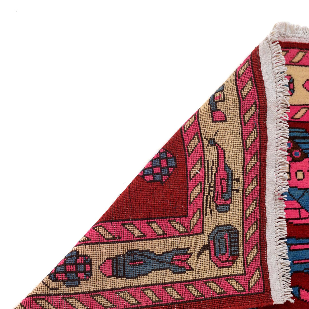 Handcrafted Afghan War Rug 4' 2" x 6' 2" - No. AL47720