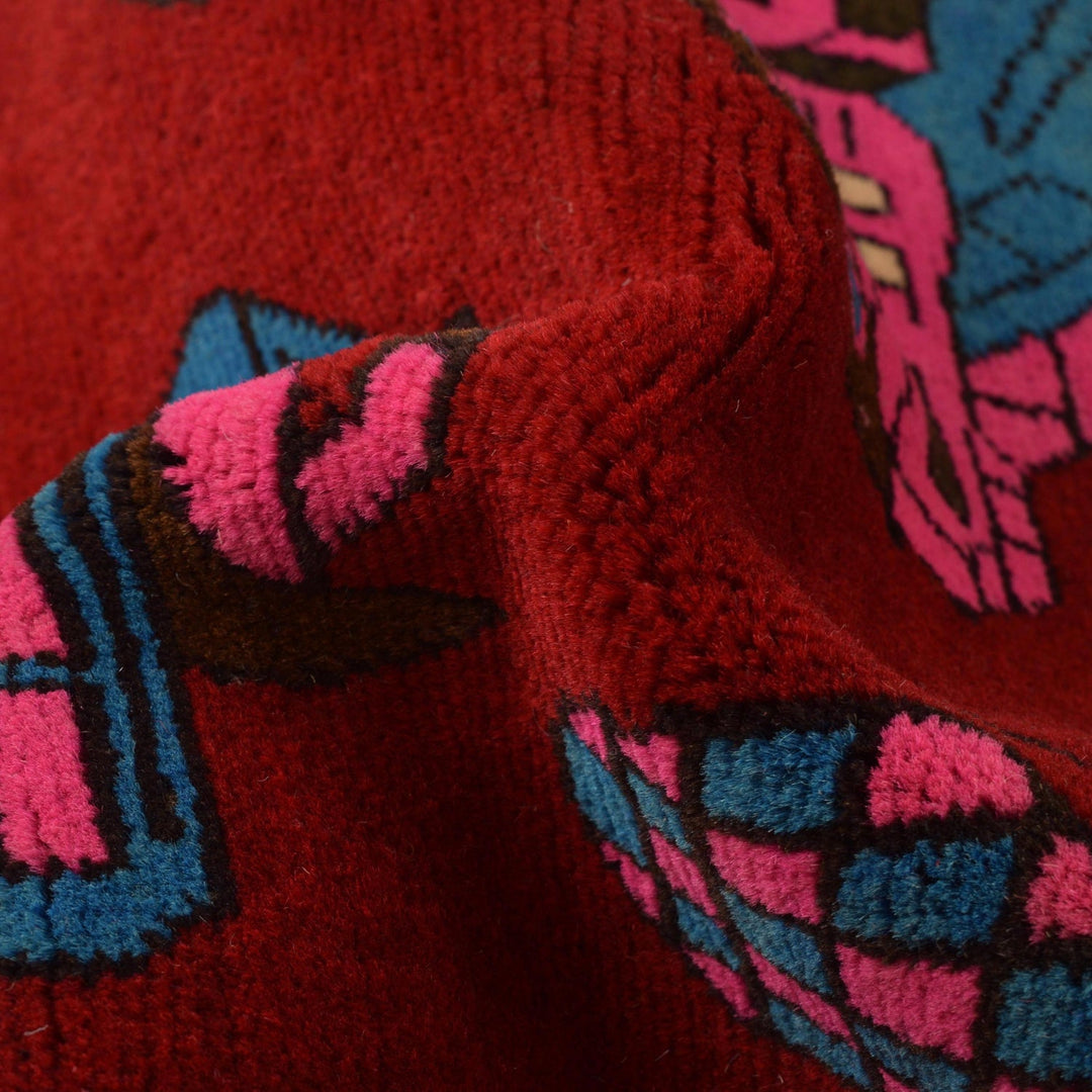 Handcrafted Afghan War Rug 4' 2" x 6' 2" - No. AL47720