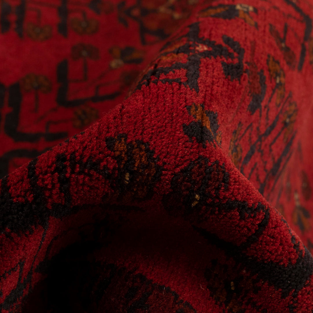 Red Afghan Khal Mohammadi Rug 5'9" x 7'3" Hand-Knotted reverse