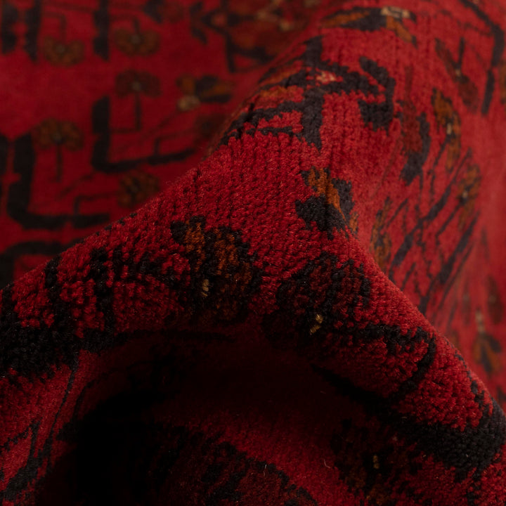 Red Afghan Khal Mohammadi Rug 5'9" x 7'3" Hand-Knotted reverse