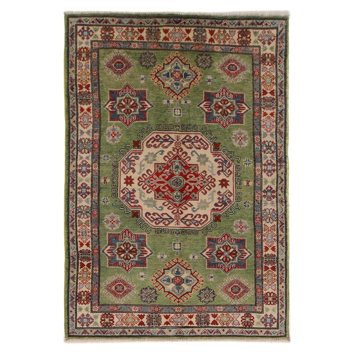 Hand Knotted Kazak Oriental Rug 3' 10" x 5' 10" - No. AL87919