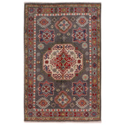 Hand Knotted Kazak Oriental Rug 3' 11" x 4' 0" - No. AL82212