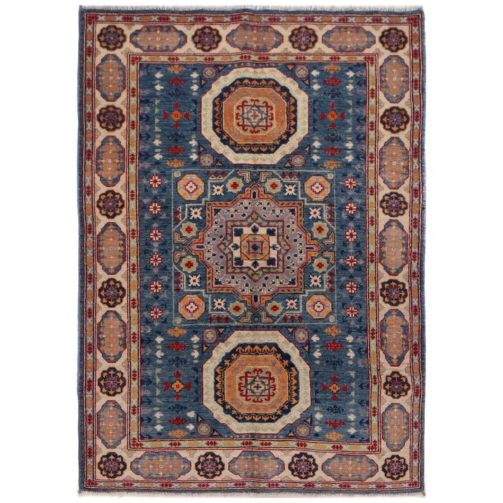 Handmade Kazak Area Rug 4' 1" x 5' 11" - No. AL76528